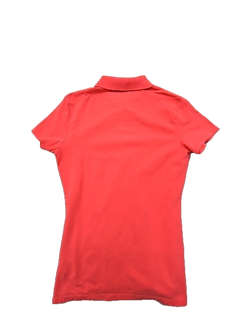 Tommy Hilfiger Women's Red M Short Sleeve Cotton Pique Polo Shirt