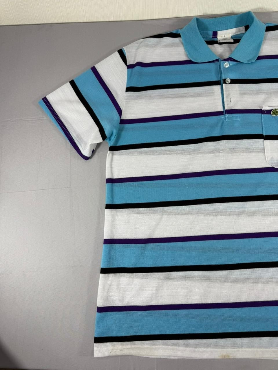 Lacoste Men's Medium Striped Polo Short Sleeve Cotton