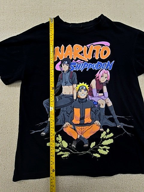 Naruto Shippuden Oversize Black T-Shirt Sasuke Sakura Short Sleeve Unisex