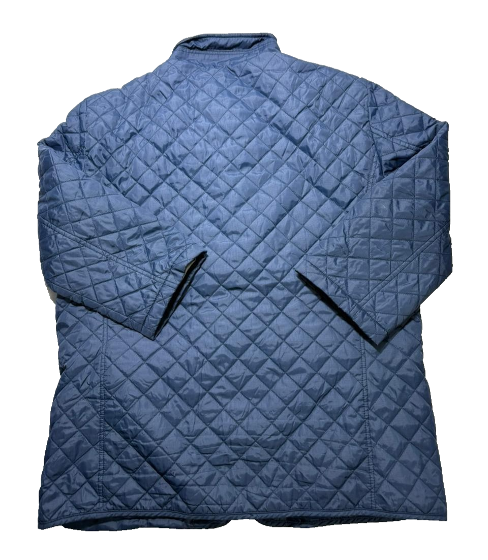 Men Sea Barrier Men's Quilted Jacket Blue L Multi Pockets