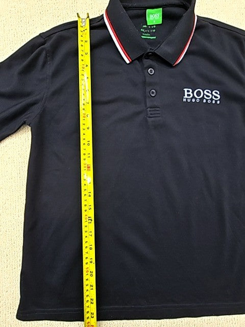 Hugo Boss Black Polo Shirt Men's M Short Sleeve Cotton Regular Fit