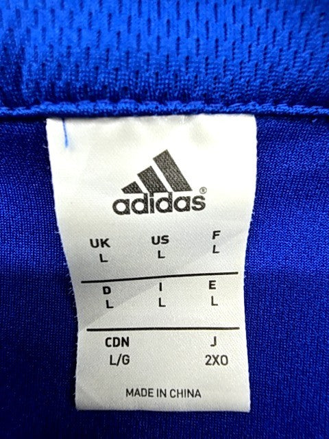 Adidas Women's Royal Blue Polo Shirt Size L Short Sleeve
