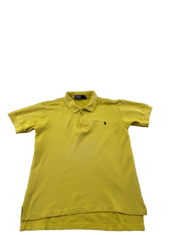 Polo Ralph Lauren Yellow Men's M Short Sleeve Polo Shirt Cotton