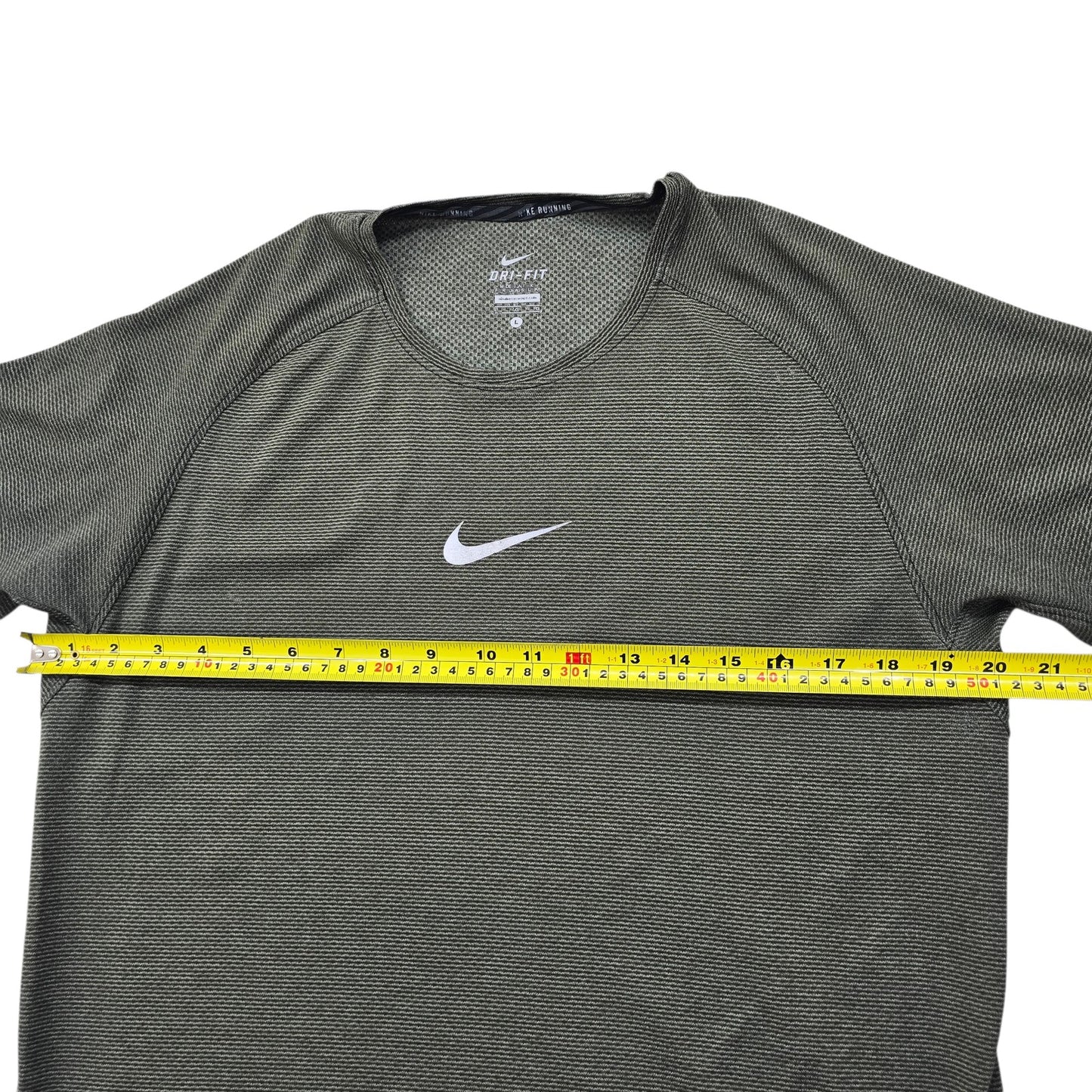 Nike Women's Olive Green Dri-FIT Running T-Shirt Size L