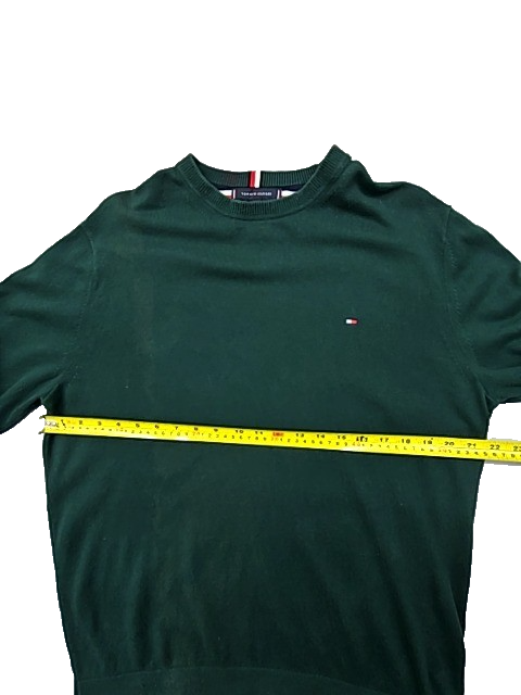 Tommy Hilfiger Men's XL Green Pima Cotton Cashmere Pullover Sweater