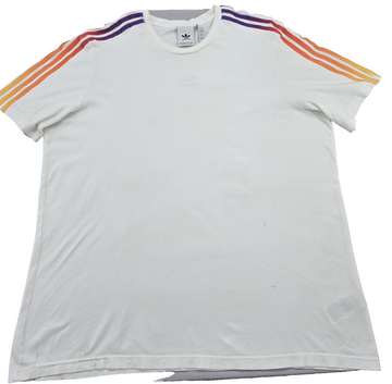 Adidas Originals Men's XL White 3-Stripes Cotton T-Shirt