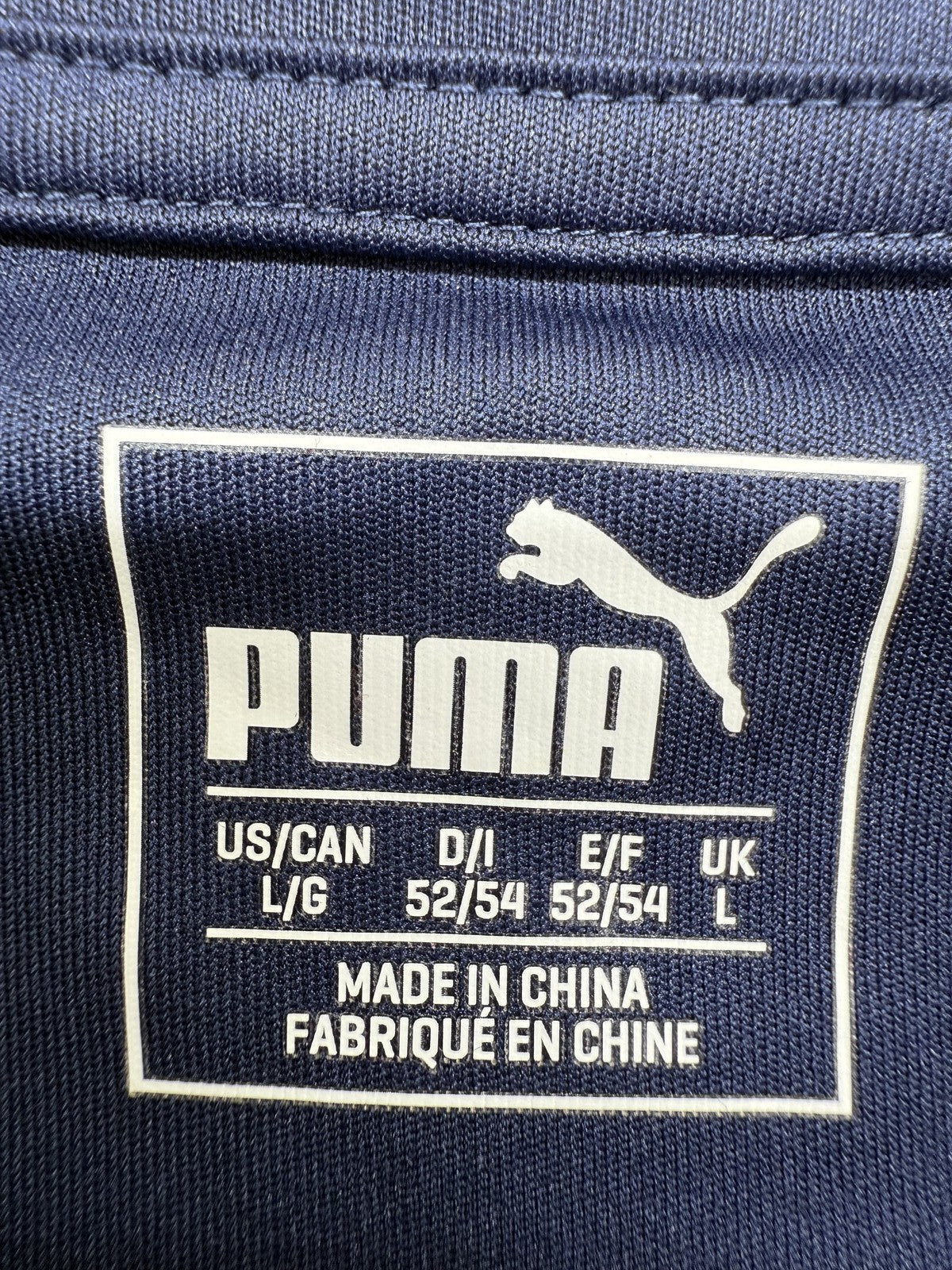 Puma LIGA Core Navy V-Neck Jersey Men's L dryCELL Short Sleeve