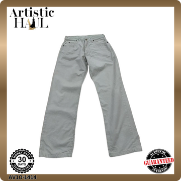 Lee Jeans Khaki Denim Unisex 31-34x34 100% Cotton Button Fly