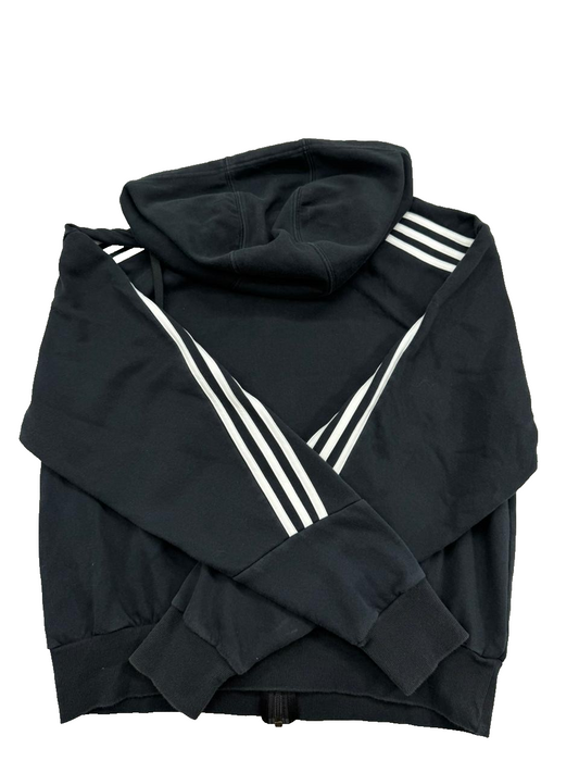 Adidas Men's Black Hoodie – Size M, Full Zip