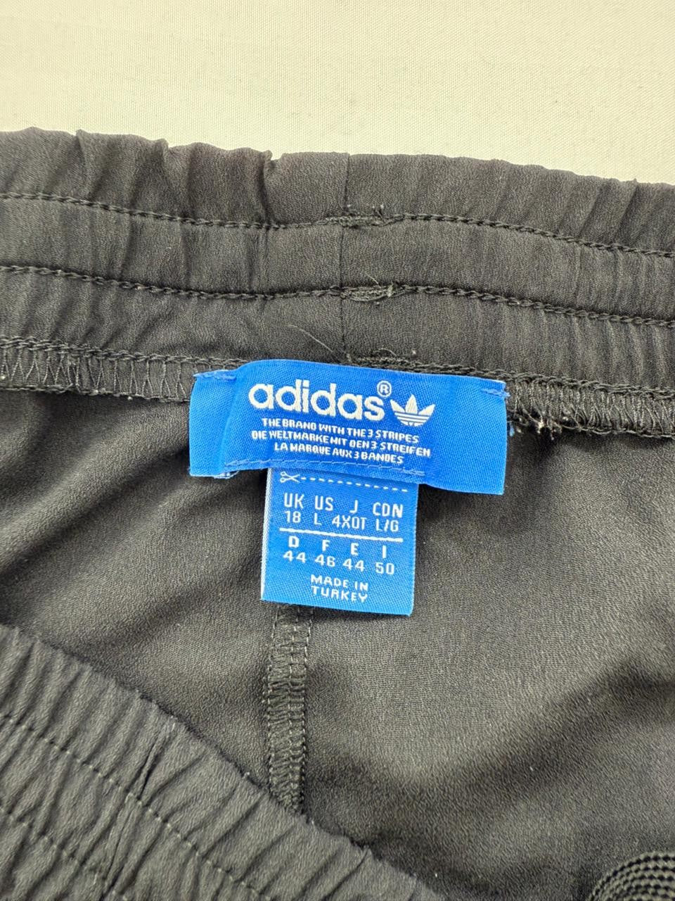 Adidas Originals Men's Black Track Pants L 3-Stripes Drawstring