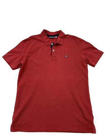 Napapijri Men's Red Polo Shirt Size L Cotton Classic Fit