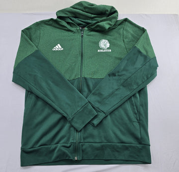 Adidas Men's Green Zipper Hoodie XL Athletic Long Sleeve