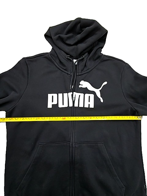 PUMA Men's Black Zip-Up Hoodie XL Regular Fleece 682586