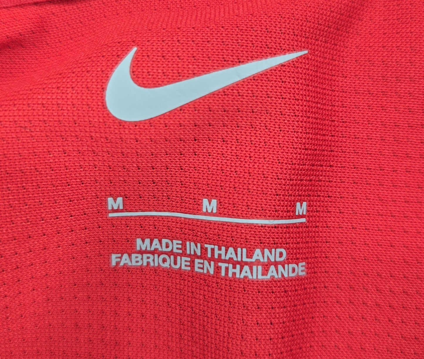 Nike Men's Red Dri-FIT Polo Shirt Size M Short Sleeve Button-Down