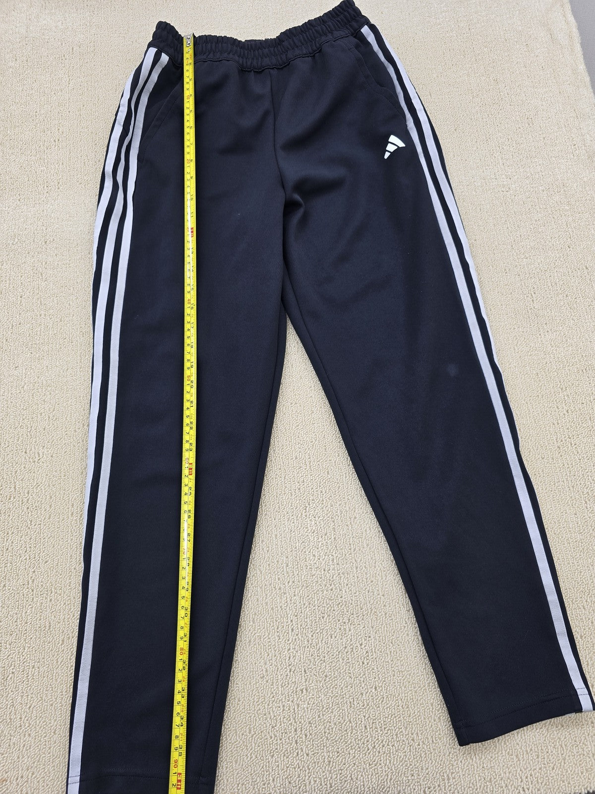 Adidas Navy Track Pants XS Elastic Waistband Zipped Pockets