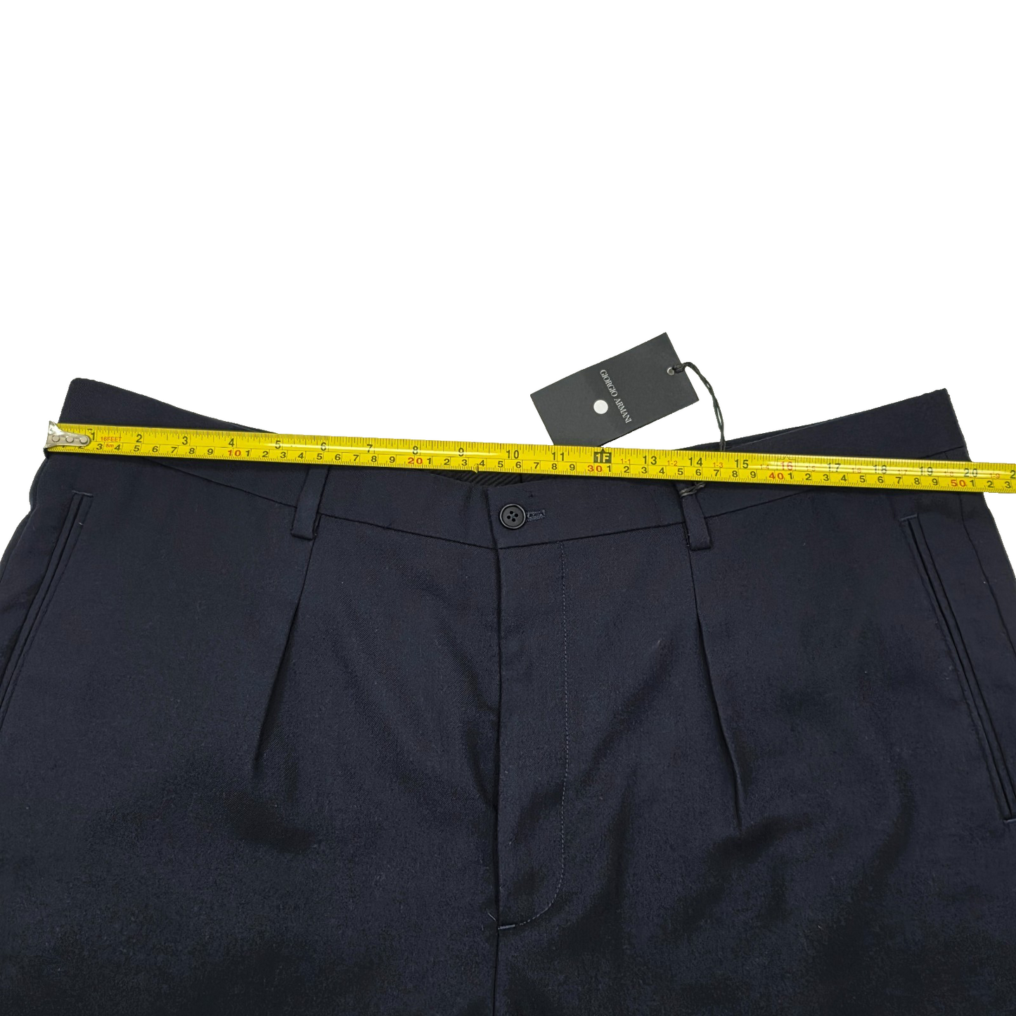 Giorgio Armani Trousers Men's Navy Pleated Straight Trousers Us 56 BNWT