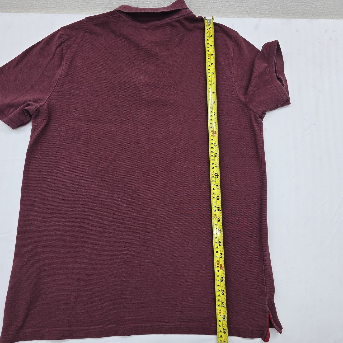 Nike Men's Maroon Polo Shirt Size L Short Sleeve Cotton Button-Down