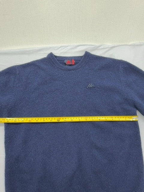 Robe di Kappa Men's Navy Blue Crewneck Knit Sweater Large Logo