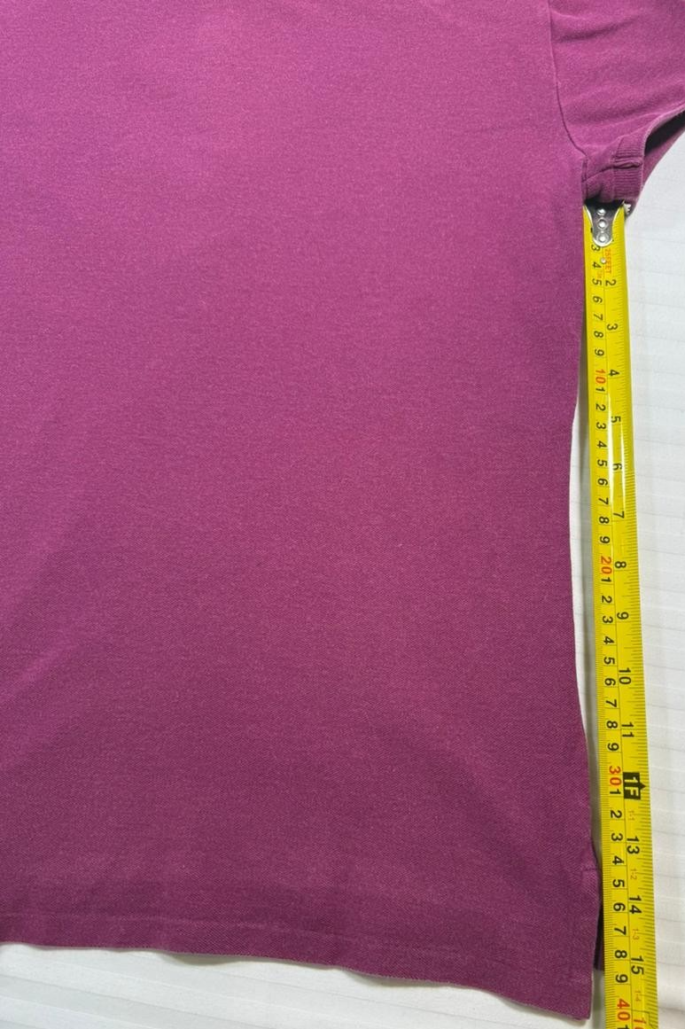 Polo Ralph Lauren Women's Magenta Slim Fit Pique Polo Shirt Pony Logo Size M