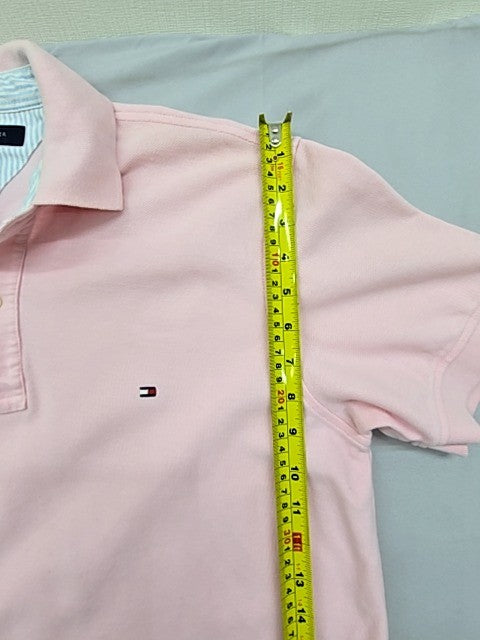 Tommy Hilfiger Men's Pink Short Sleeve Polo Shirt Size S Cotton