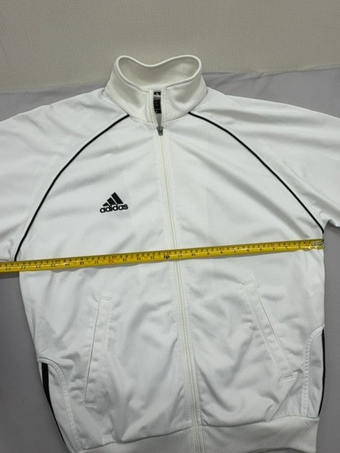 Adidas Men's White Track Jacket Size M Zipper Activewear
