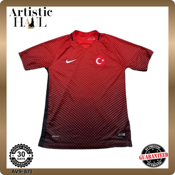 Nike Men's M Red Football Jersey Dri-FIT Short Sleeve Geometric