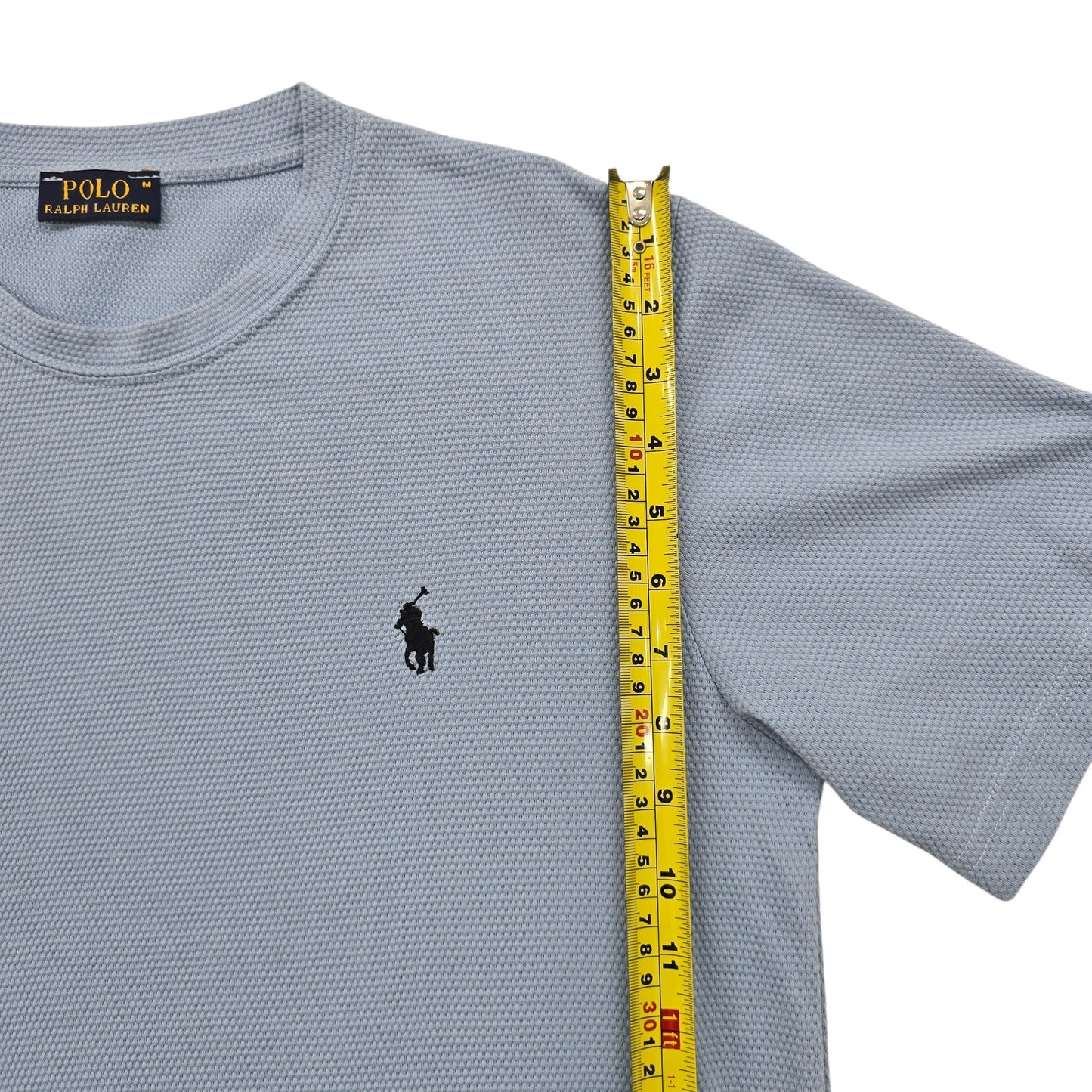 Polo Ralph Lauren Men's Light Blue T-Shirt Size M Short Sleeve Logo