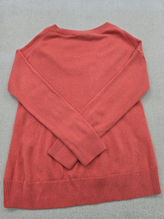 French Connection Coral V-Neck Wool Blend Sweater M