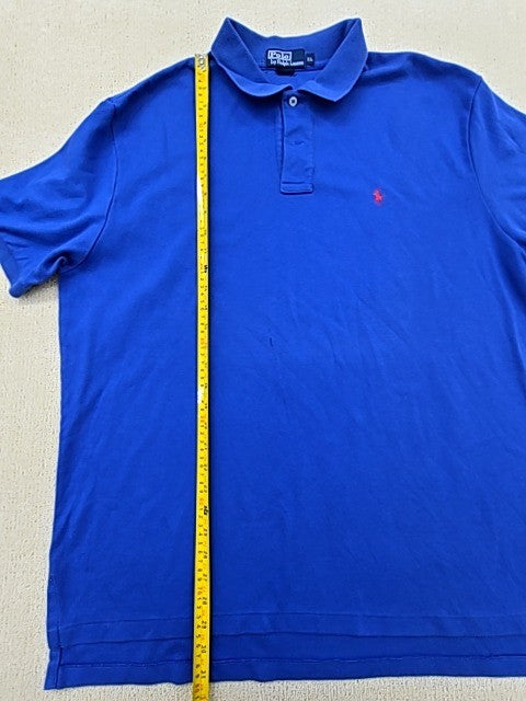 Polo Ralph Lauren Men's XL Blue Cotton Polo Shirt Red Pony Logo
