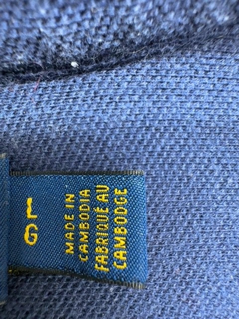 Ralph Lauren Men's Blue Mesh Button Down Shirt Slim Long Sleeve