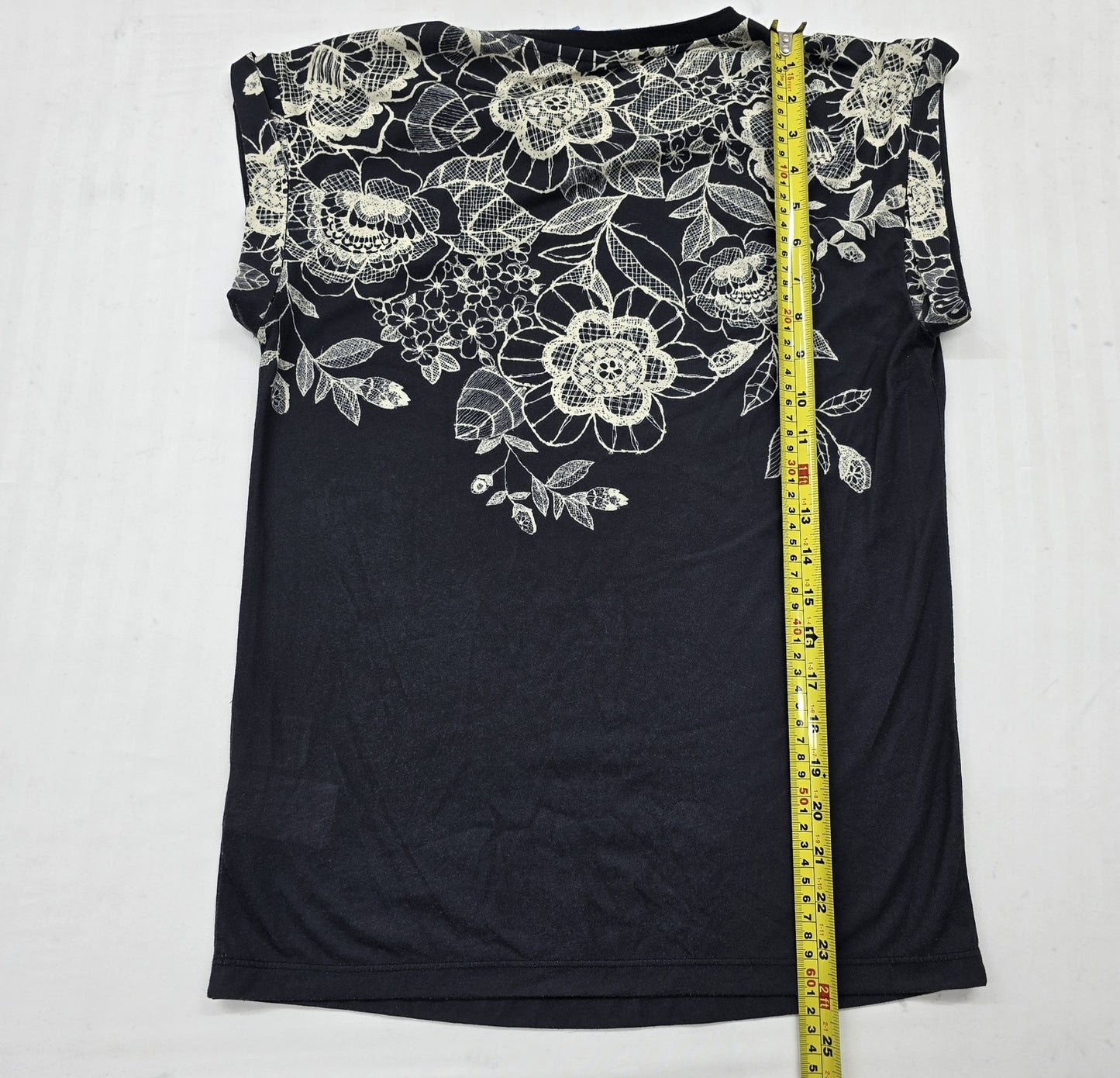 Adidas Women's Black Floral Lace Racerback Tank Top Size L
