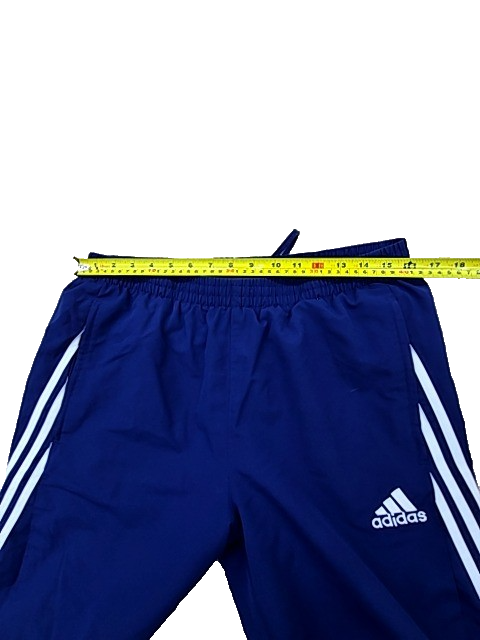 Adidas Unisex Navy Three Stripes Track Pants Size L Tapered