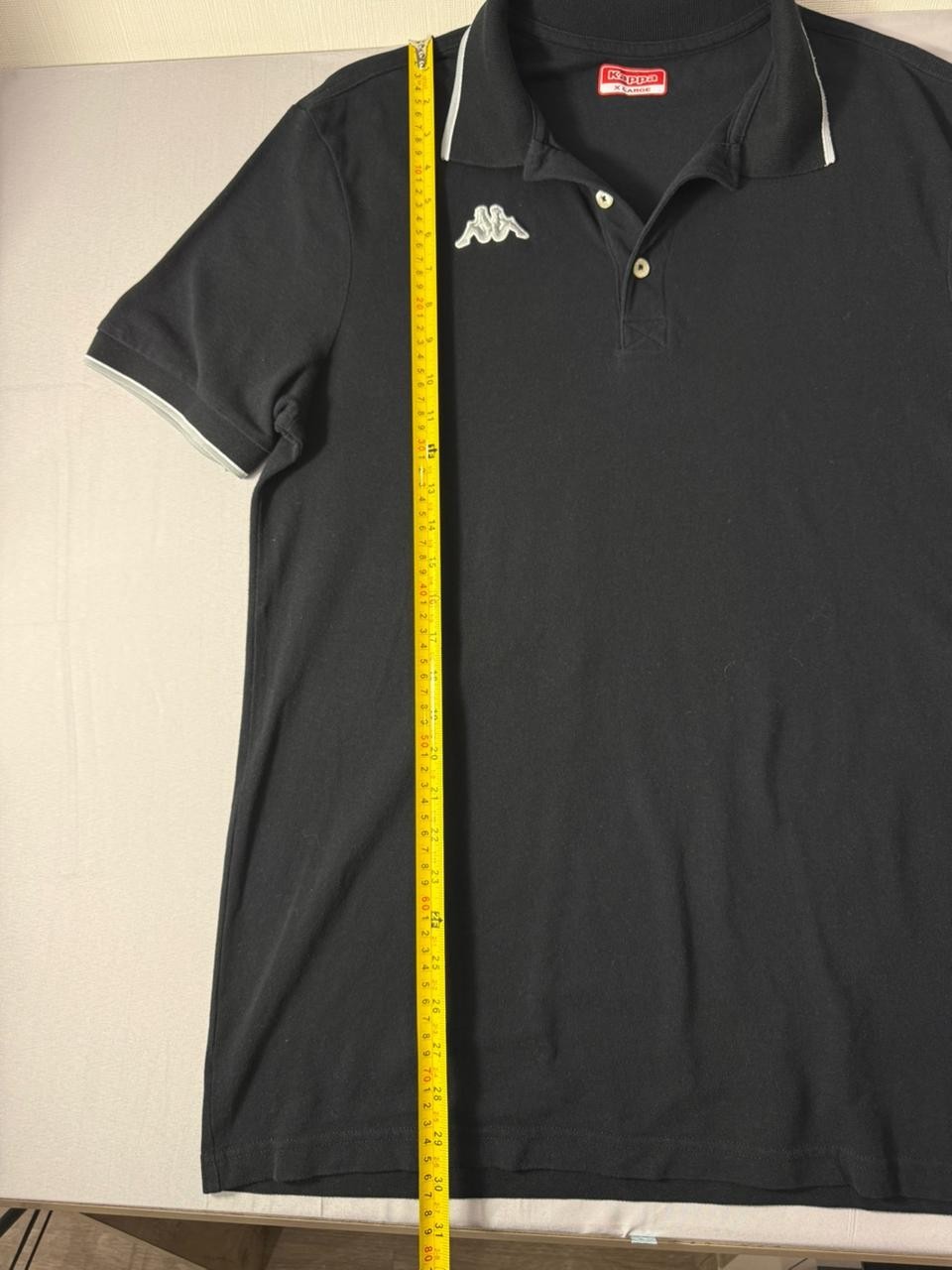 Kappa Black Polo Shirt Men's XL Short Sleeve Logo Casual Top