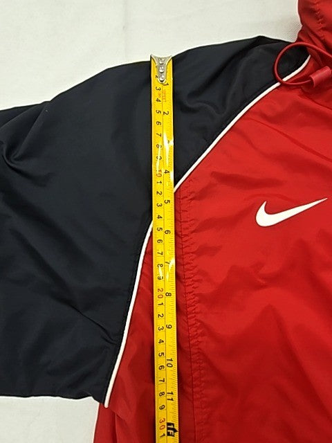 Nike Men's Red/Black Hooded Activewear Jacket L Full Zip
