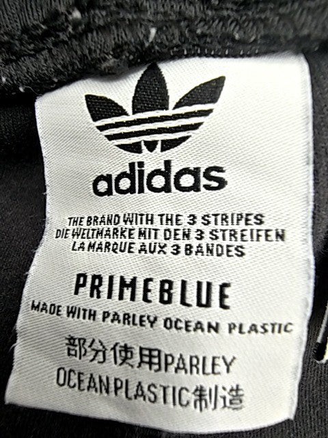 Adidas Primeblue Black Track Pants Men L Slim Tapered Recycled
