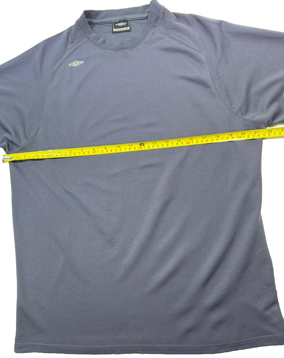 Umbro Men's Poly Gym T-Shirt In Blue - Size XL