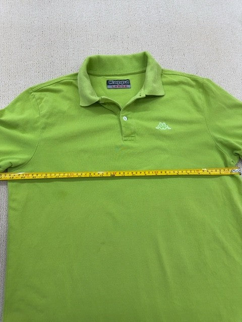 Kappa Men's Green Cotton Polo Shirt Large Short Sleeve Regular Fit