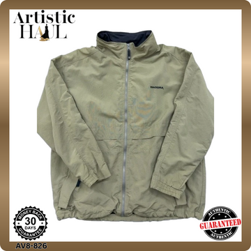 Diadora Beige Polyamide Zip Jacket M Unisex Stand Collar