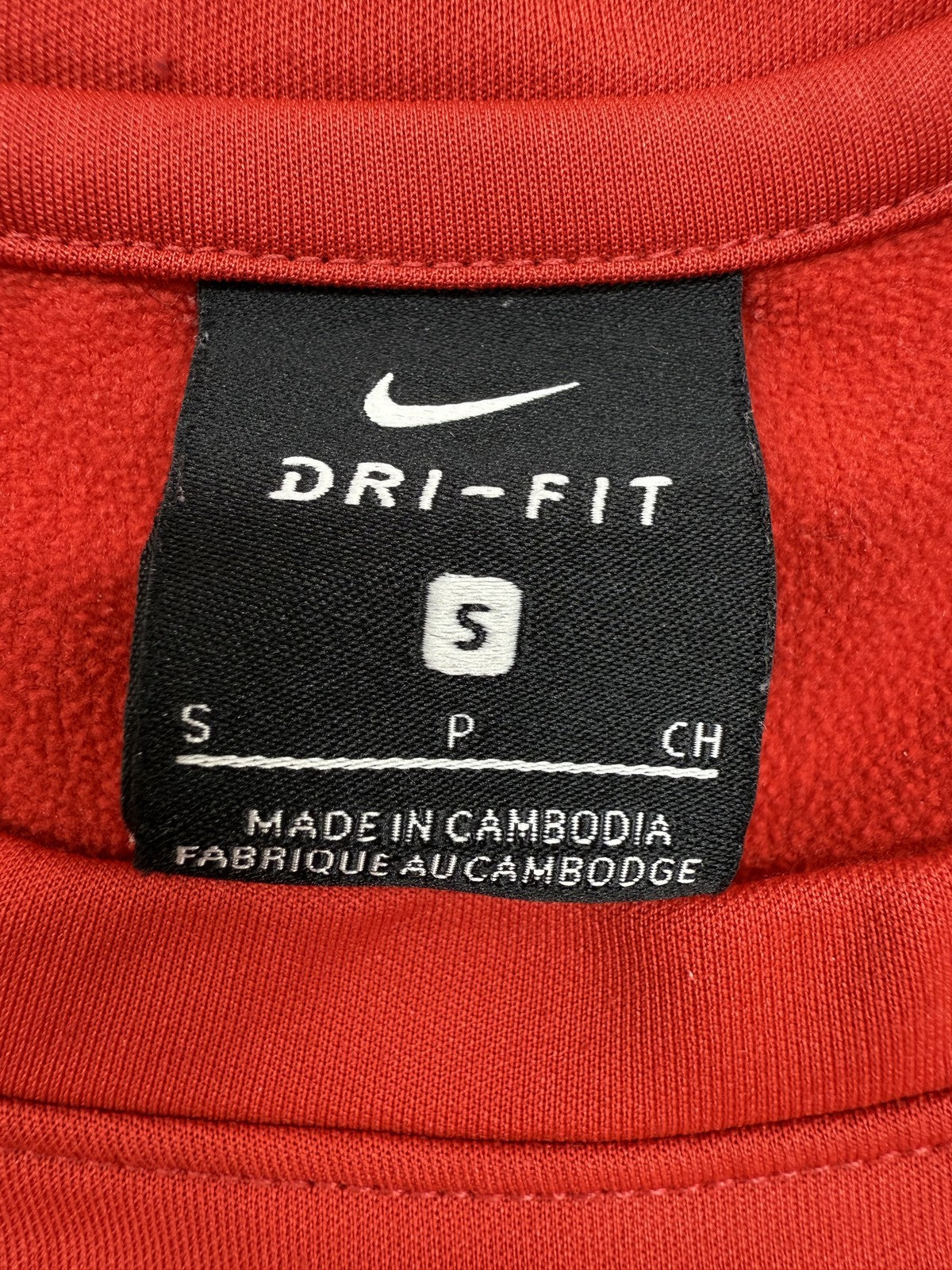 Nike Men's Red Dri-FIT Long Sleeve S Sport Crewneck Tee