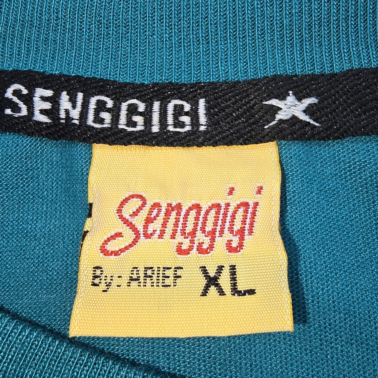 Senggigi Men Teal Graphic Print T-Shirt Size XL Regular Cotton