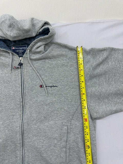 Champion Men's Gray Fleece Pullover Hoodie Size L C Logo