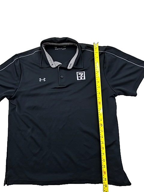 Under Armour HeatGear Black Polo Shirt Men's LG Short Sleeve Loose