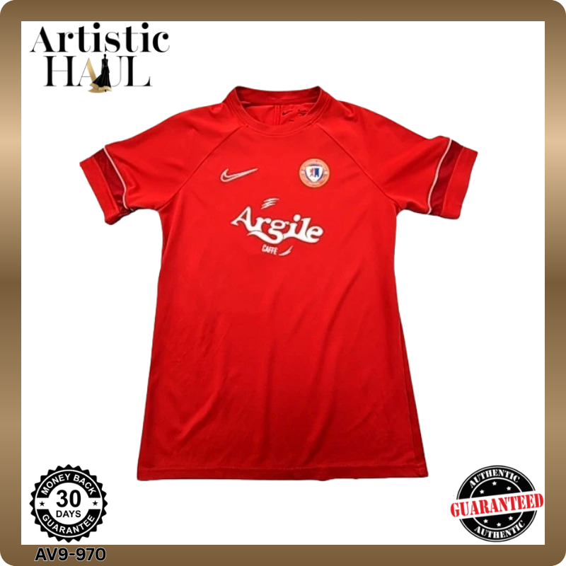 Nike Red Argyle Dri-FIT Jersey M Short Sleeve Crewneck
