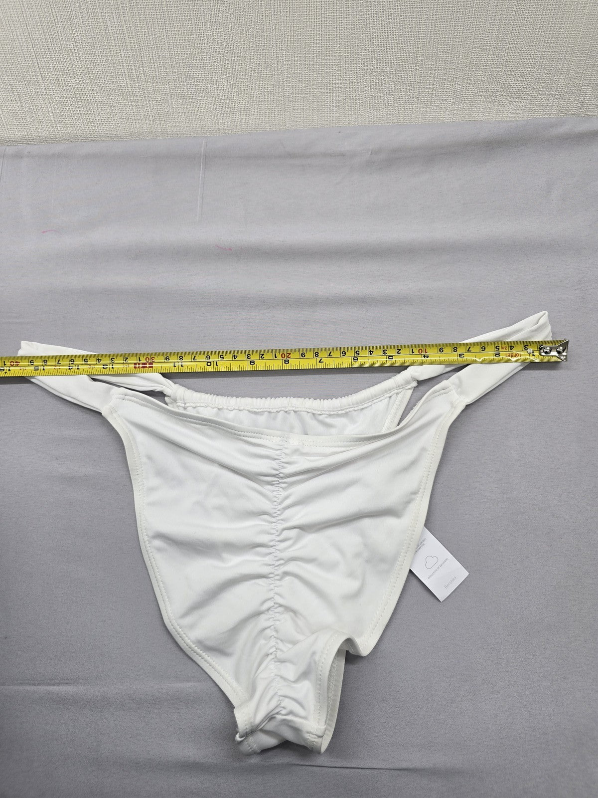 Bershka Women's White Thong Bikini Bottoms L Adjustable Straps