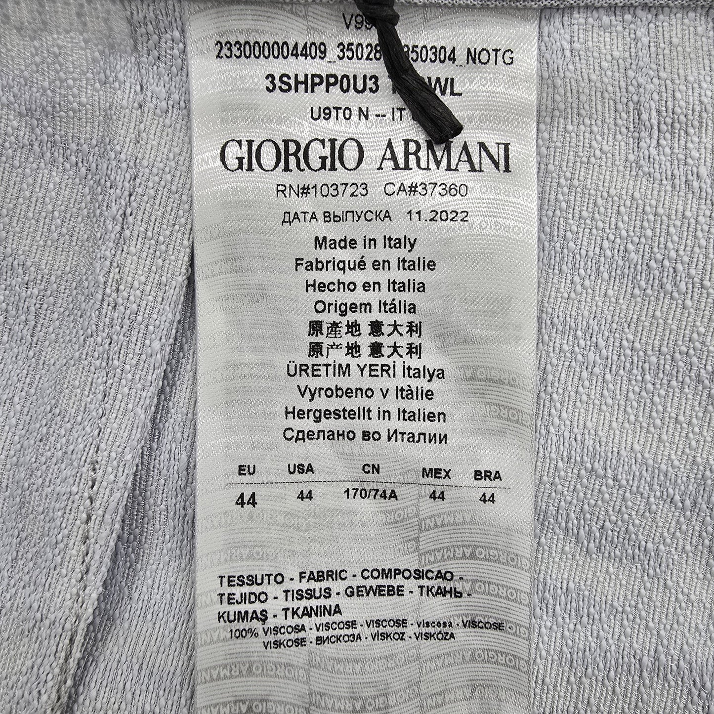 Giorgio Armani Women's Light Blue Wide Leg Pants Size 44