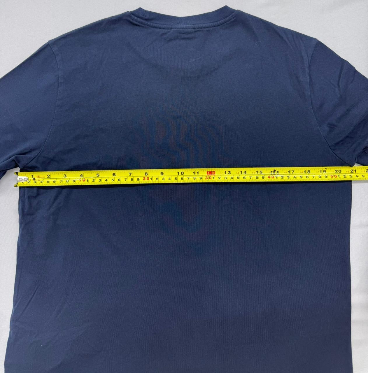 Champion Navy Blue Big Logo T-Shirt Crewneck Men's Size L Made in Cambodia