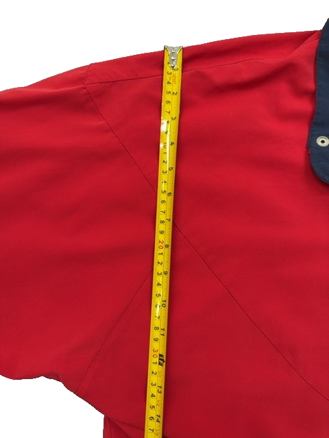 Adidas Men's Red Windbreaker Activewear Jacket Size M Nylon Zipper