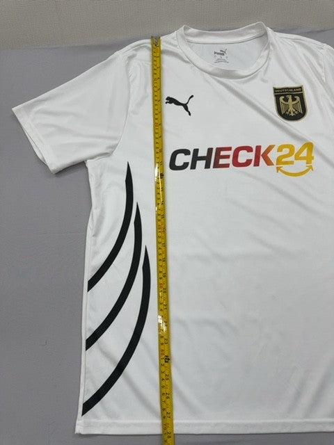 Puma Men's White Soccer Jersey L 2024 Short Sleeve New