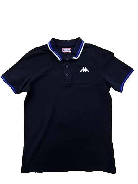 Kappa Men's Black Cotton Polo Shirt Medium Regular Fit