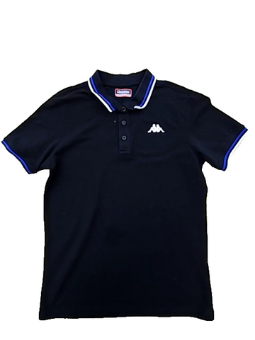 Kappa Men's Black Cotton Polo Shirt Medium Regular Fit